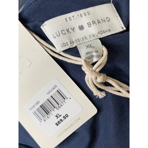 Lucky Brand XL Navy Tie Dress Sandwash NWT - Picture 6 of 11